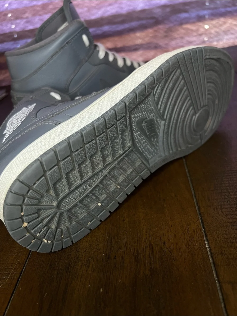 Air Jordan 1’s Mid-Top Men's Sneakers in Grey